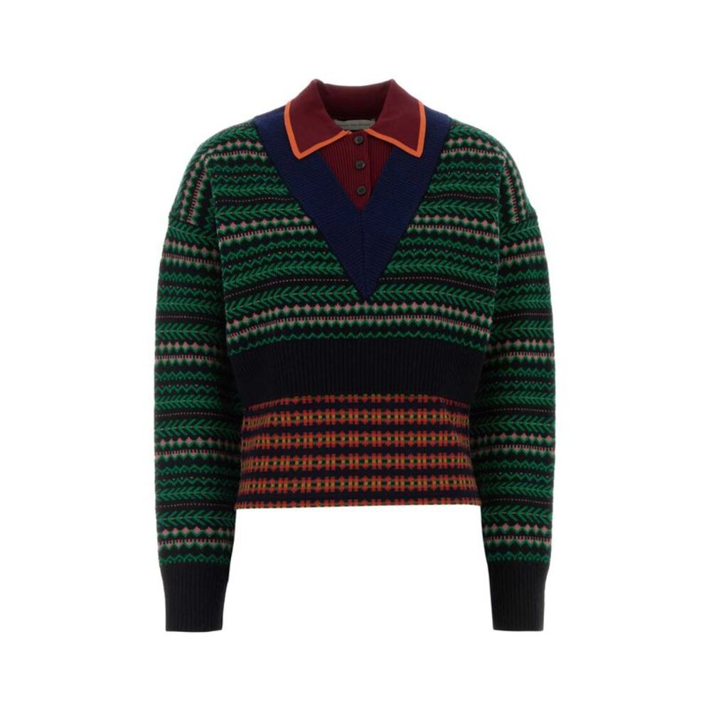 Dries Van Noten Women Embroidered Wool Blend Toinette Sweater